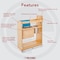 Rev-A-Shelf Maple Veneer, Light Brown, 10.13 in W, 25.5 in H, 21.63 in D, 21.63 in L, Light Brown 448KB-BCSC-9C - alternate 10